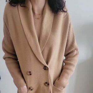Ann Taylor Shawl Collar Double Breasted Sweater Jacket XXS